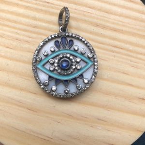 Diamond Pave Evil Eye Pendant